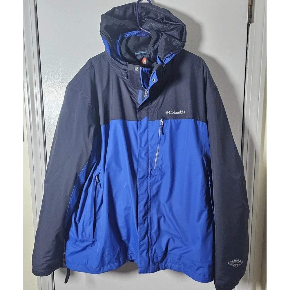 Columbia Whirlibird Omni-Tech Vented Hooded Interchange Jacket Blue Size 3X